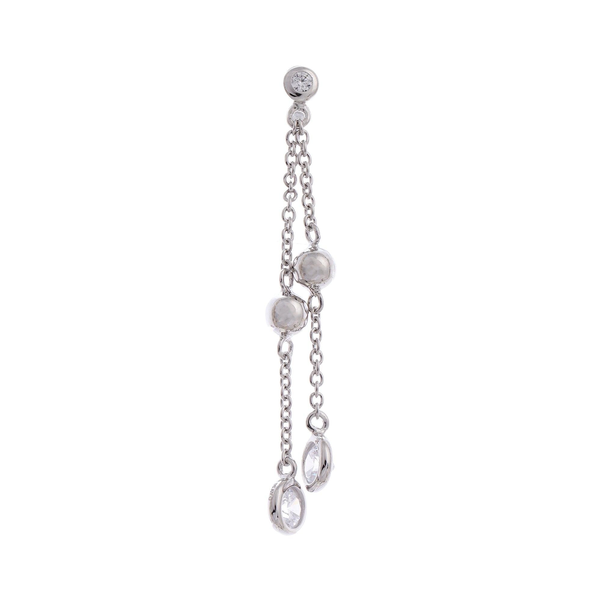 Flowing Cascade Silver Earrings - Diavo Jewels