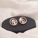 Cubic Swirl Silver Studs - Diavo Jewels