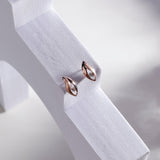 Enigma Gaze Rose Gold Plated Silver Earrings - Diavo Jewels