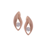 Enigma Gaze Rose Gold Plated Silver Earrings - Diavo Jewels