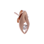 Enigma Gaze Rose Gold Plated Silver Earrings - Diavo Jewels