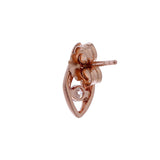 Enigma Gaze Rose Gold Plated Silver Earrings - Diavo Jewels