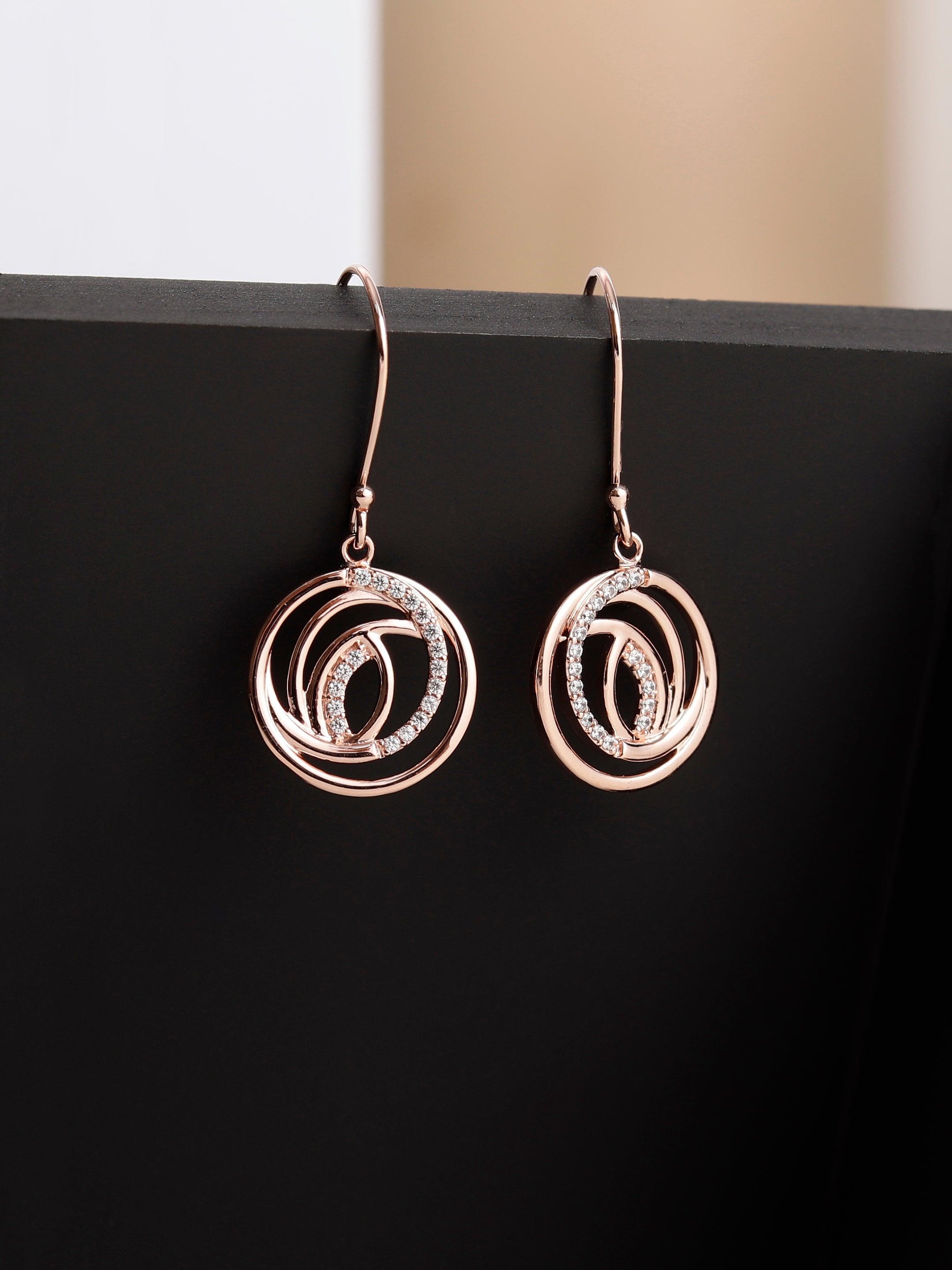 Boho Spiral Silver Earrings