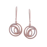 Boho Spiral Silver Earrings