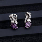 Amethyst Adorn Silver Earrings