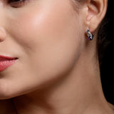 Amethyst Adorn Silver Earrings