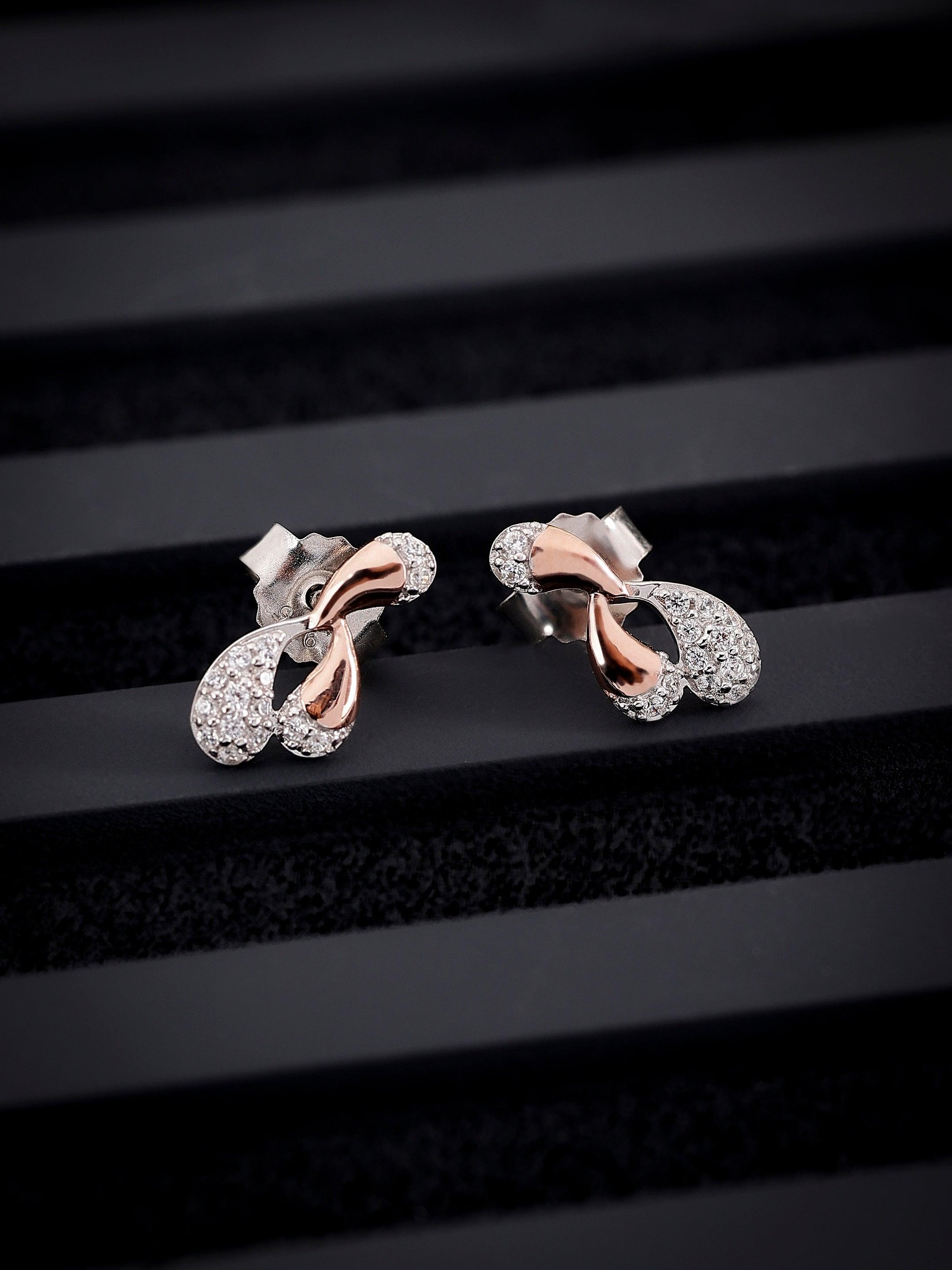 Gilded Cluster Paisley Silver Earrings - Diavo Jewels