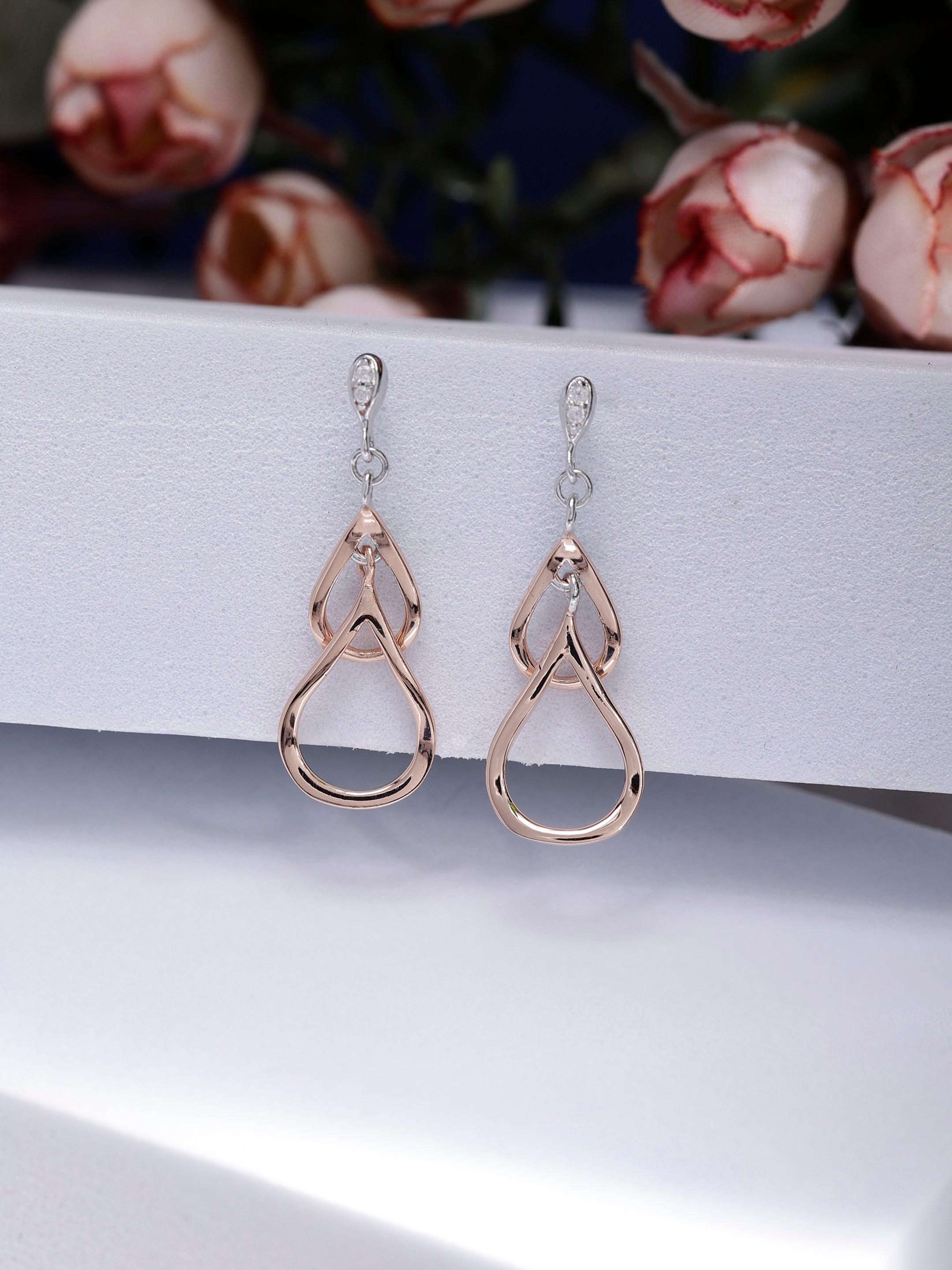 Duo-Drop Concordant Silver Earrings - Diavo Jewels