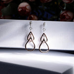 Duo-Drop Concordant Silver Earrings - Diavo Jewels