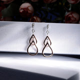 Duo-Drop Concordant Silver Earrings - Diavo Jewels