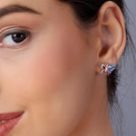 Colorful Flutter Silver Earrings - Diavo Jewels