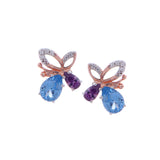 Colorful Flutter Silver Earrings - Diavo Jewels