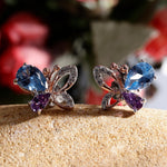 Colorful Flutter Silver Earrings - Diavo Jewels