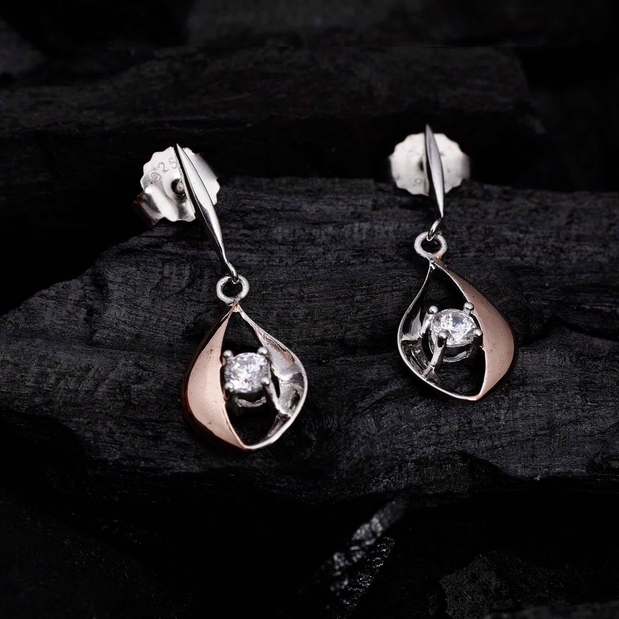 Ethereal Eyelet Silver Earrings - Diavo Jewels