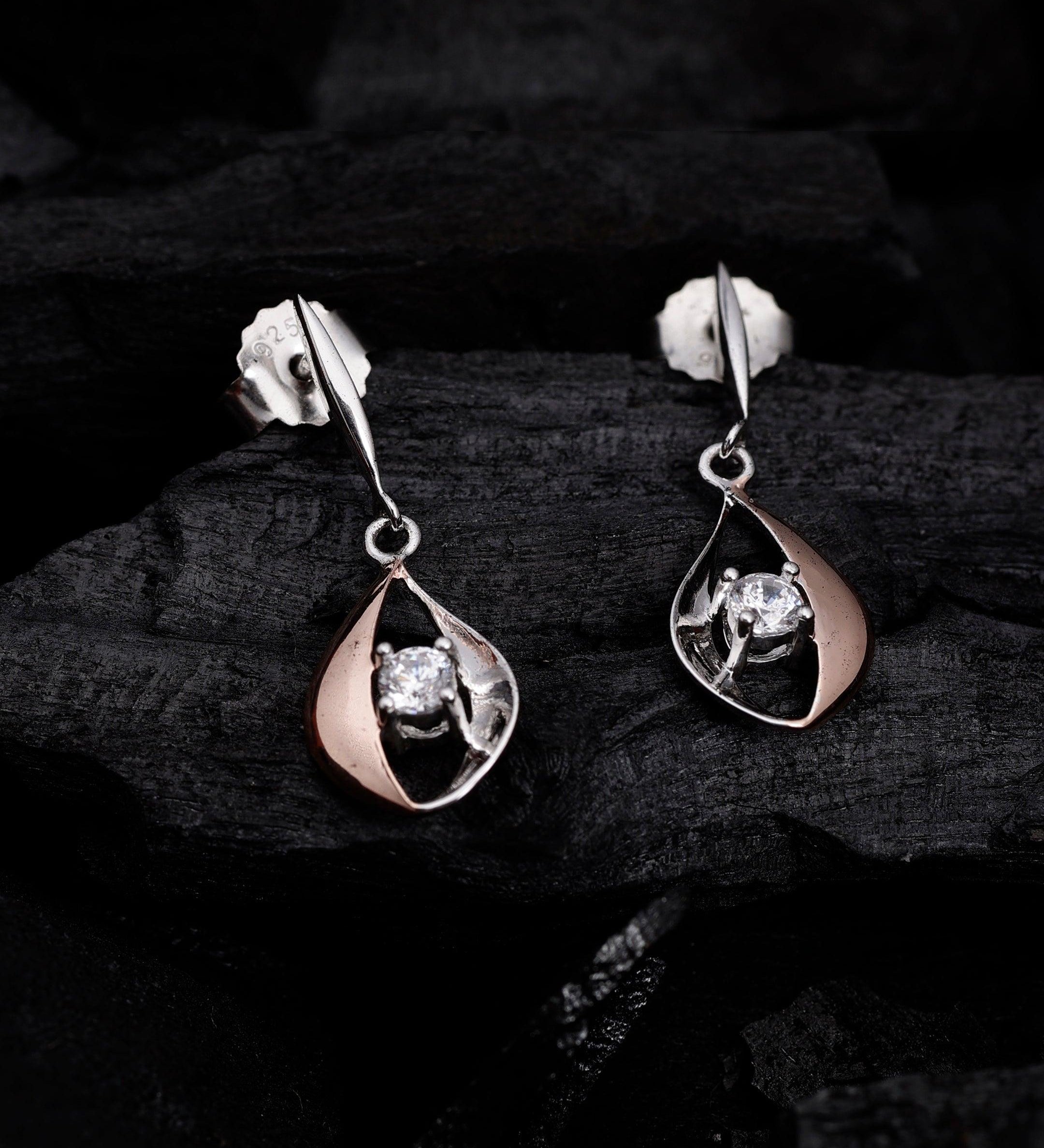 Ethereal Eyelet Silver Earrings - Diavo Jewels