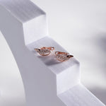 Rose Gold Plated Seashell Silver Earrings - Diavo Jewels