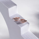 Rose Gold Plated Seashell Silver Earrings
