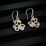 Lucky Omen Dual-Tone Silver Earrings - Diavo Jewels