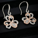 Lucky Omen Dual-Tone Silver Earrings - Diavo Jewels