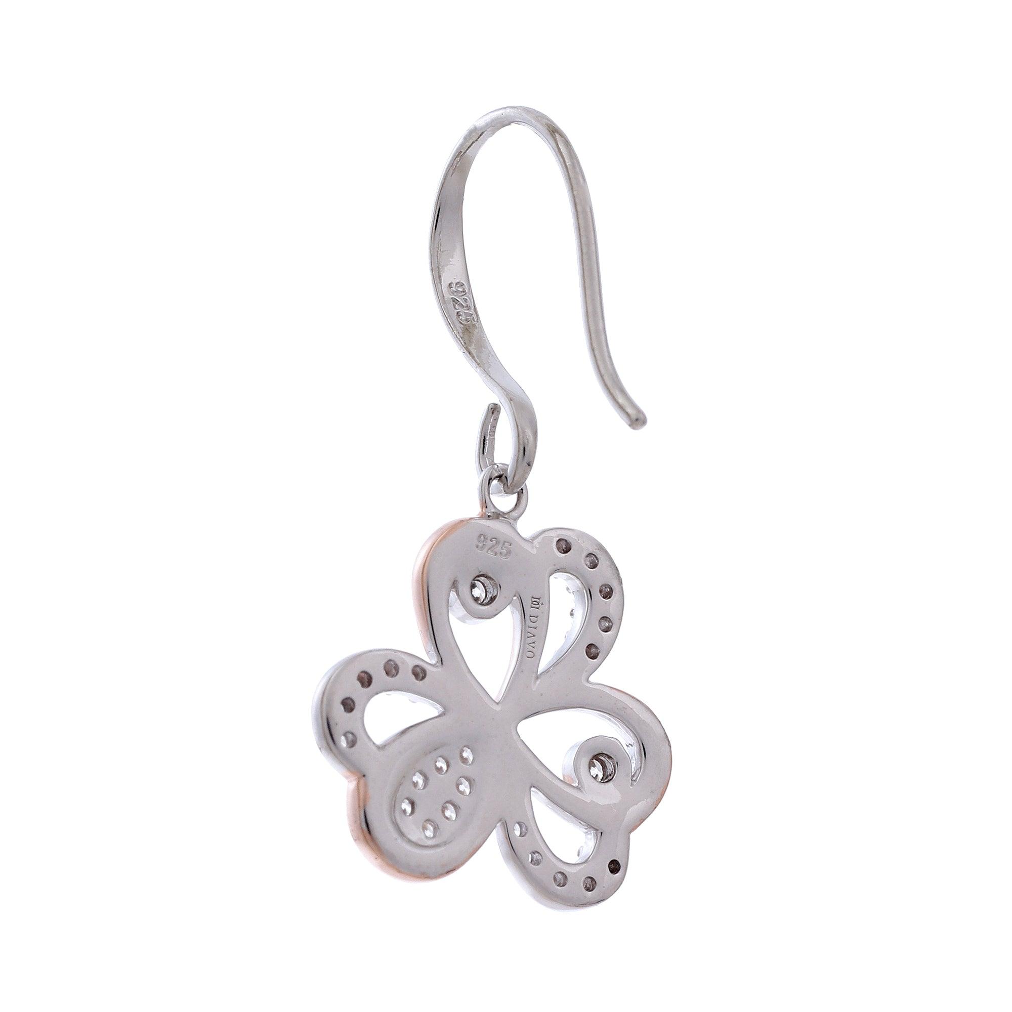 Lucky Omen Dual-Tone Silver Earrings - Diavo Jewels