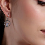 Moonstone Drop Silver Earrings - Diavo Jewels