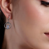 Moonstone Drop Silver Earrings - Diavo Jewels