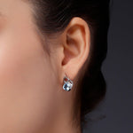 Sky Blue Topaz Chic Silver Earrings - Diavo Jewels