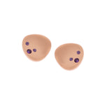 Dreamy Pebble Amethyst Silver Studs - Diavo Jewels