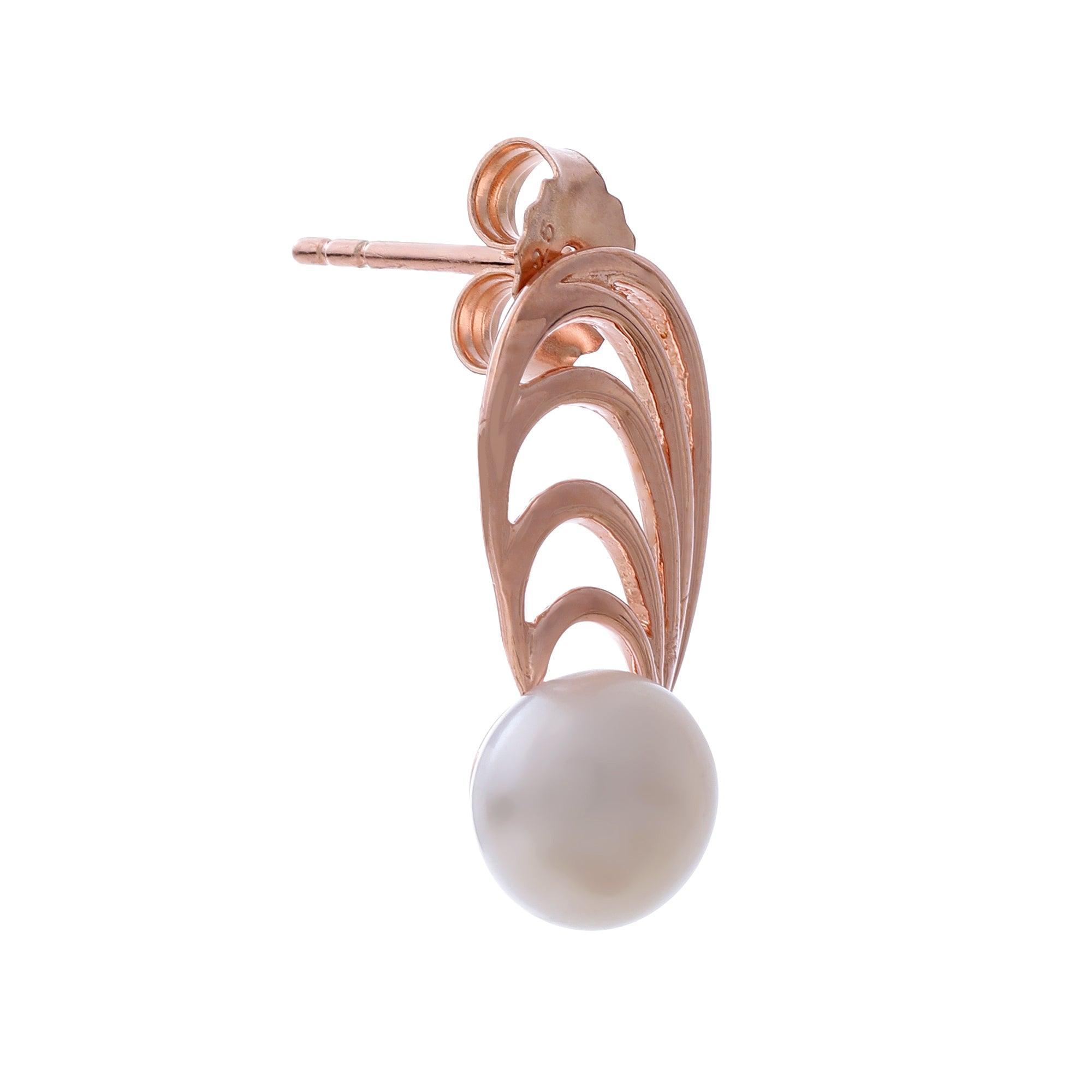 Spring Symphony Pearl Silver Earrings - Diavo Jewels