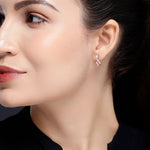 Cubic Curl Silver Earrings - Diavo Jewels