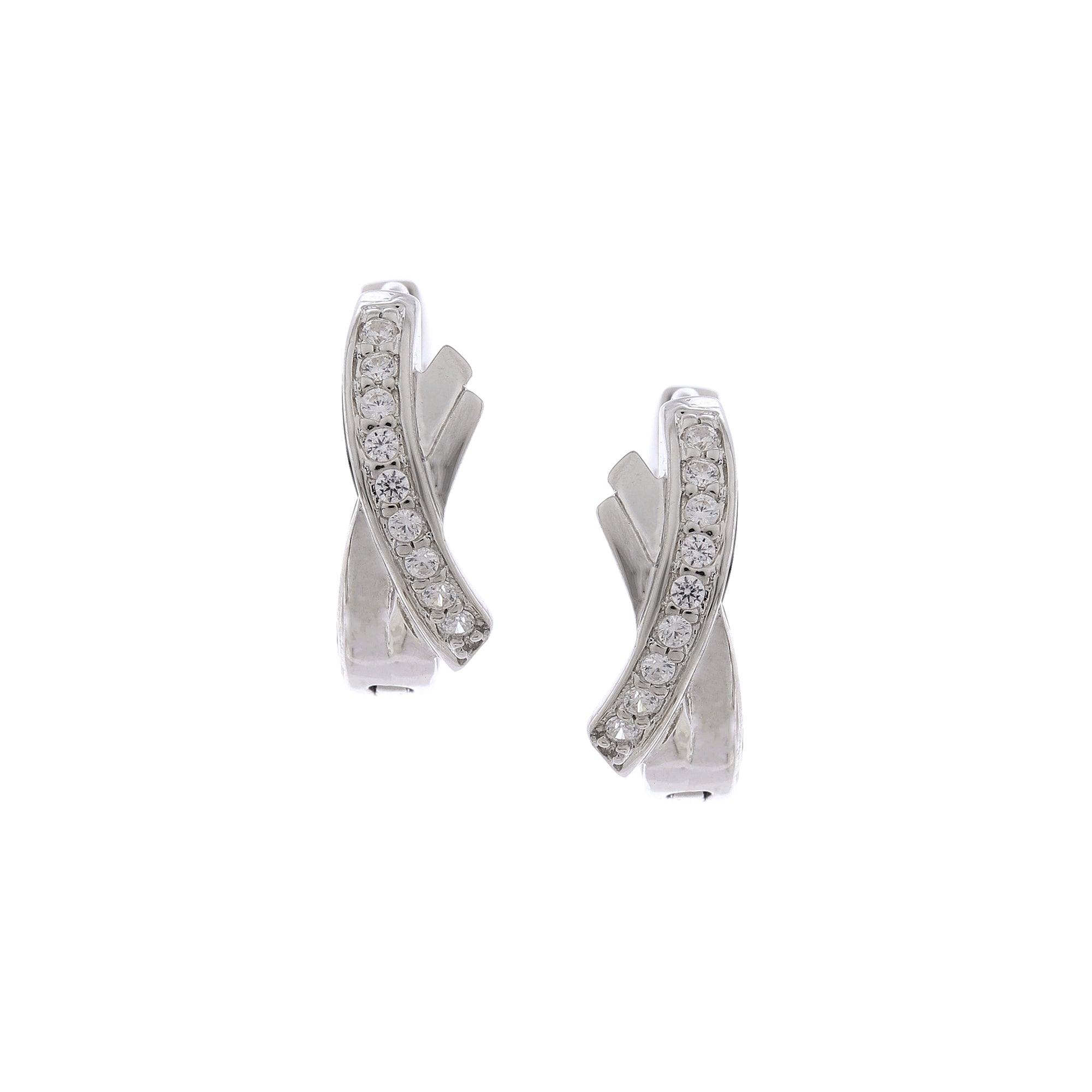 Sculpted Huggie Silver Earrings - Diavo Jewels