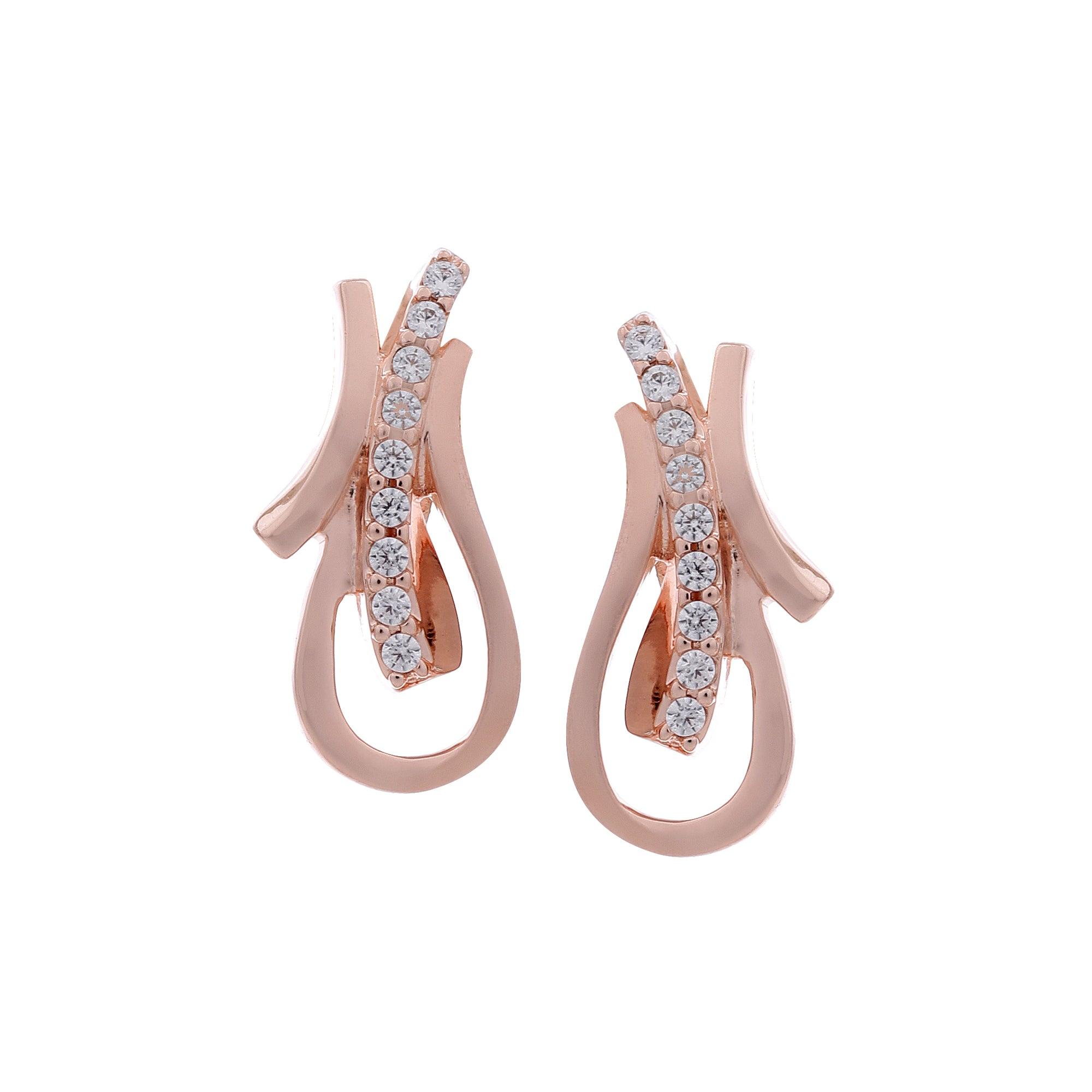 Swirls of Elegance Silver Earrings - Diavo Jewels