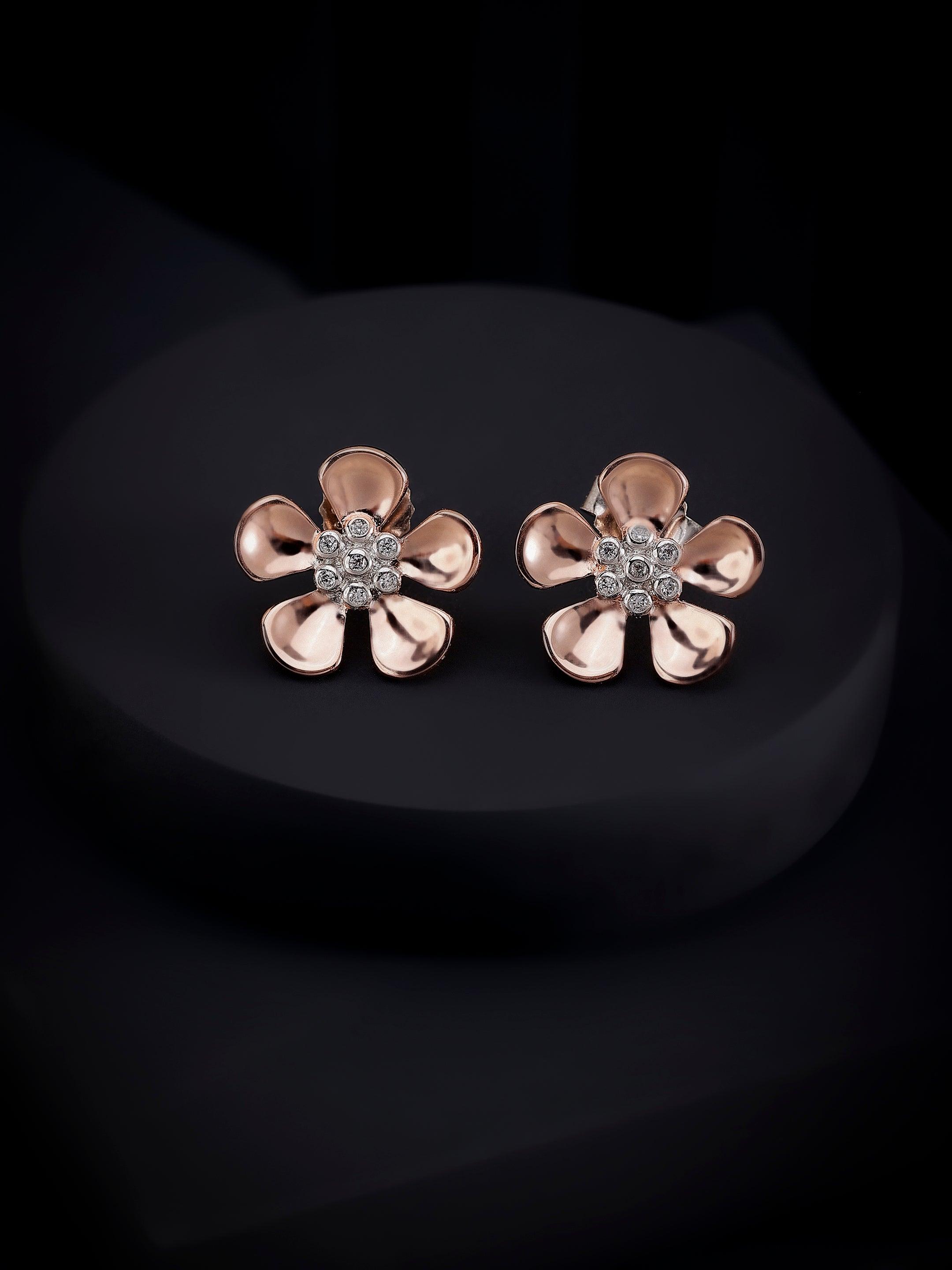 Floral Fantasy Silver Earrings - Diavo Jewels