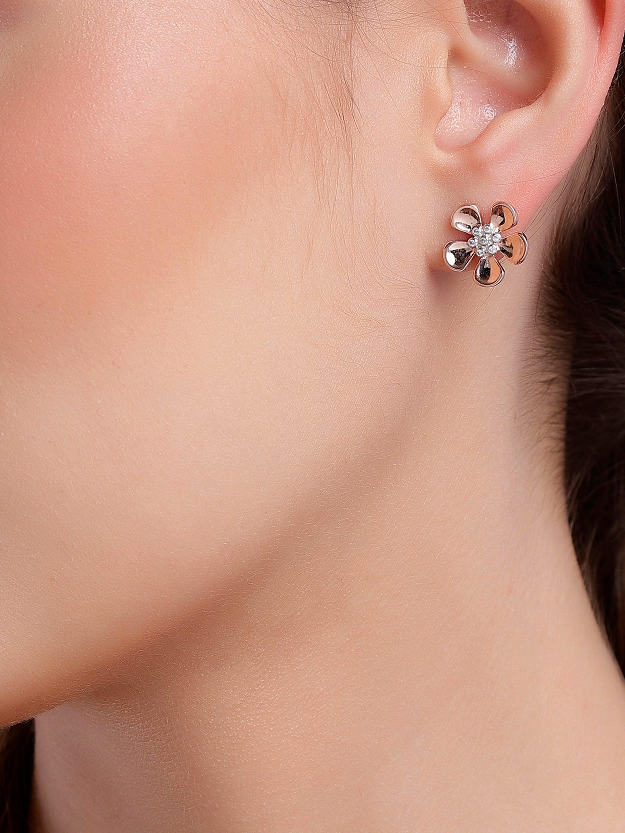 Floral Fantasy Silver Earrings - Diavo Jewels