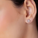 Floral Finesse Silver Earrings - Diavo Jewels