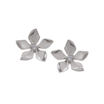 Floral Finesse Silver Earrings - Diavo Jewels