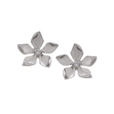 Floral Finesse Silver Earrings - Diavo Jewels