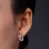 Iridescent Gaze Silver Earrings