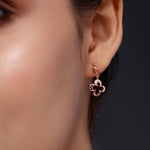 Zirconia Floral Silver Earrings - Diavo Jewels