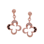 Zirconia Floral Silver Earrings - Diavo Jewels