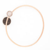 Eclipse CZ Cluster Silver Bangle - Diavo Jewels