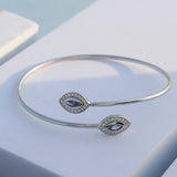 Tanzanite Gaze Silver Bangle - Diavo Jewels