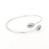 Tanzanite Gaze Silver Bangle - Diavo Jewels