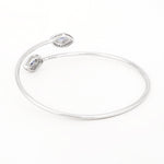 Tanzanite Gaze Silver Bangle - Diavo Jewels