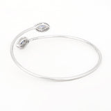 Tanzanite Gaze Silver Bangle - Diavo Jewels