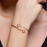 Petite Starlet Sterling Silver Bangle - Diavo Jewels