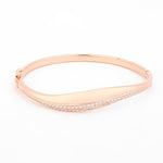 Dazzling Zircon Silver Bangle - Diavo Jewels