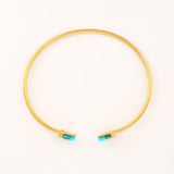 Turquoise Tranquility Gold Plated Bangle