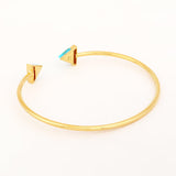 Turquoise Tranquility Gold Plated Bangle