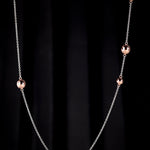 Graceful Beaded Silver Necklace - Diavo Jewels